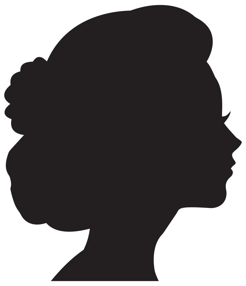 Female Silhouette Profile Art - artqsd